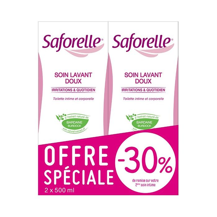 SAFORELLE SOIN LAVANT DOUX 500 ML x 2