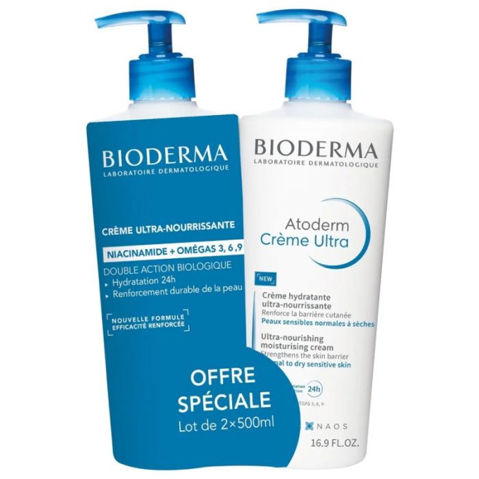 BIODERMA Atoderm Crème Ultra-Nourrissante 2x500ml