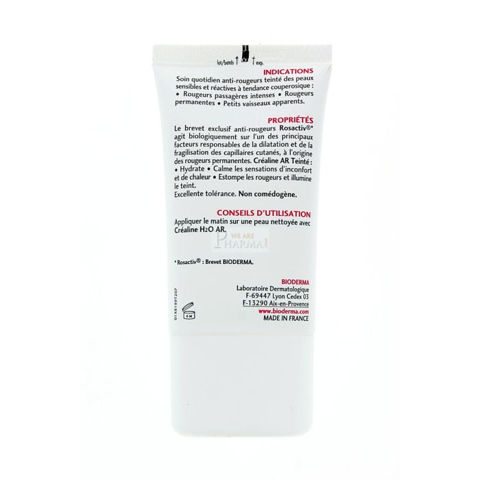 Crealine ar creme teintee doree anti-rougeurs 40ml bioderma