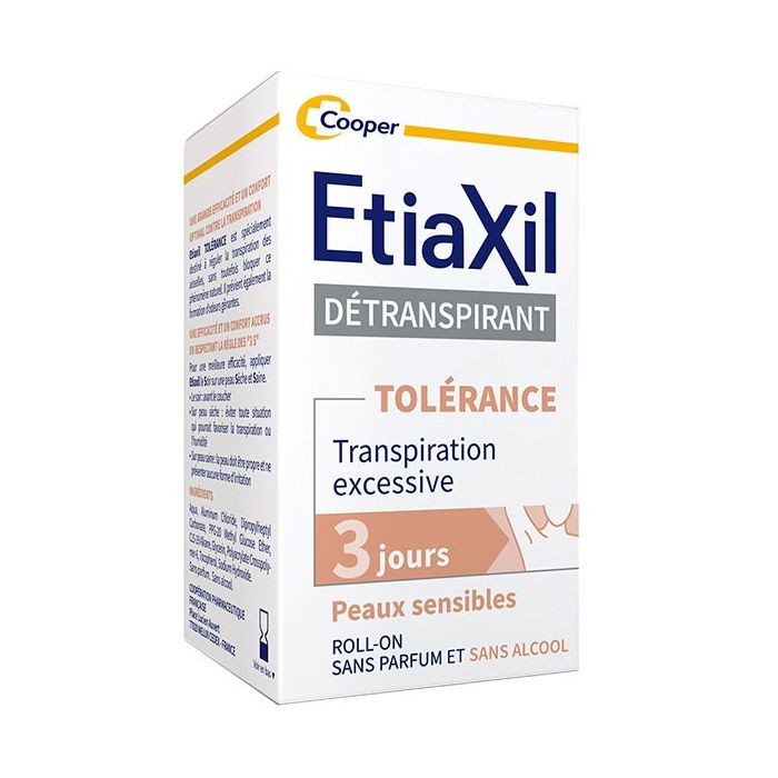 etiaxil traitement transpiration forte detranspirant Tolérance peaux sensibles 15ml