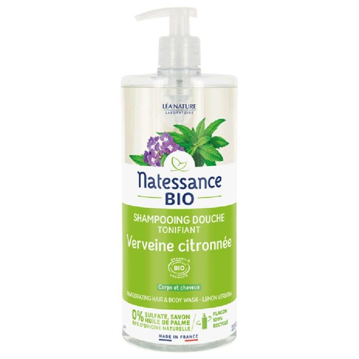 NATESSANCE Shampooing Douche Tonifiant Verveine Citronnée BIO 1L
