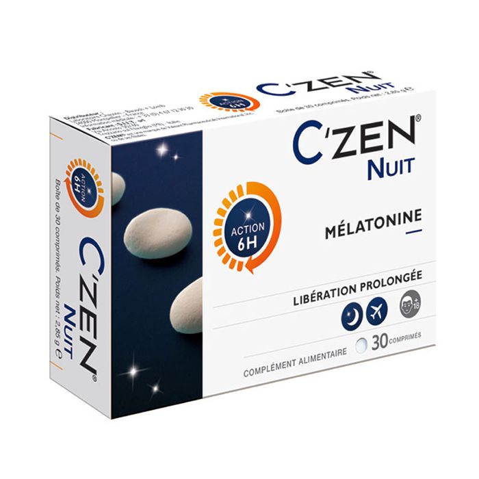 Melatonine Libération Prolongée C Zen nuit 30 comprimés