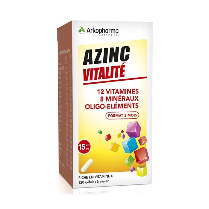 arkopharma 120 gelules azinc adulte