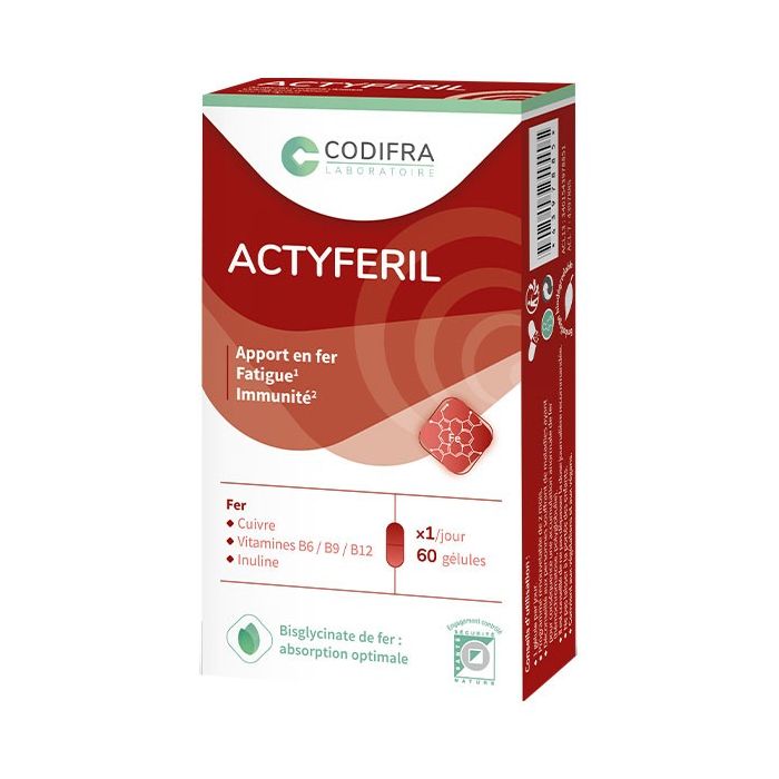 ACTYFERIL LABORATOIRE CODIDRA 60 GELULES
