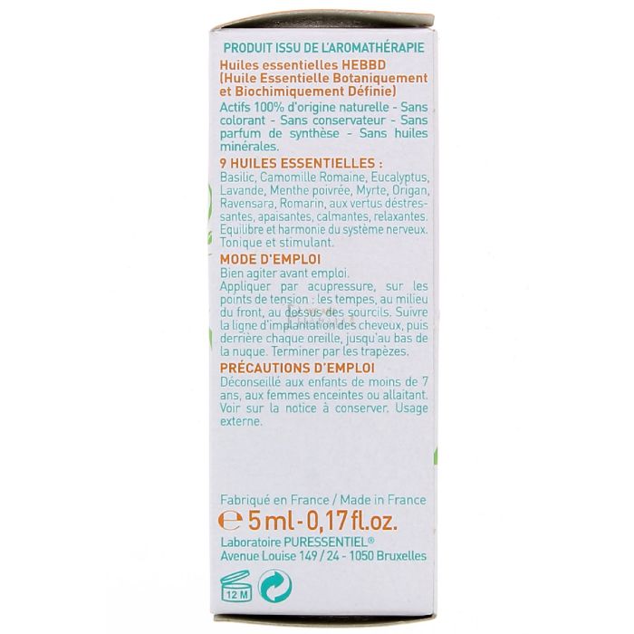 Puressentiel maux de tete roller 9 huiles 5ml
