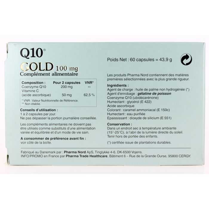 Q10 gold 100mg pharma nord 60 capsules