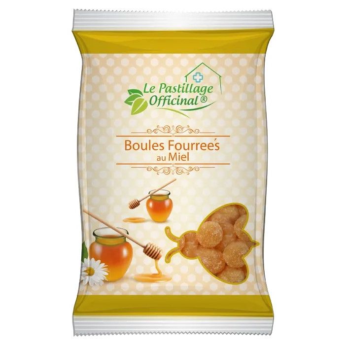 Pastillage Officinal 80g Boules Fourrées au Miel Estipharm