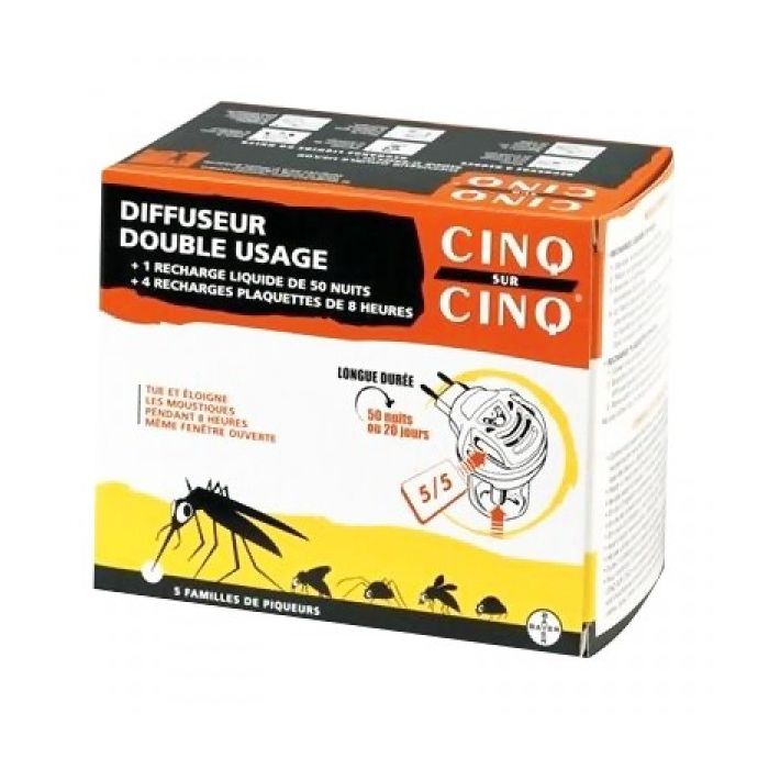 CINQ SUR CINQ DIFFUSEUR INSECTICIDE DOUBLE