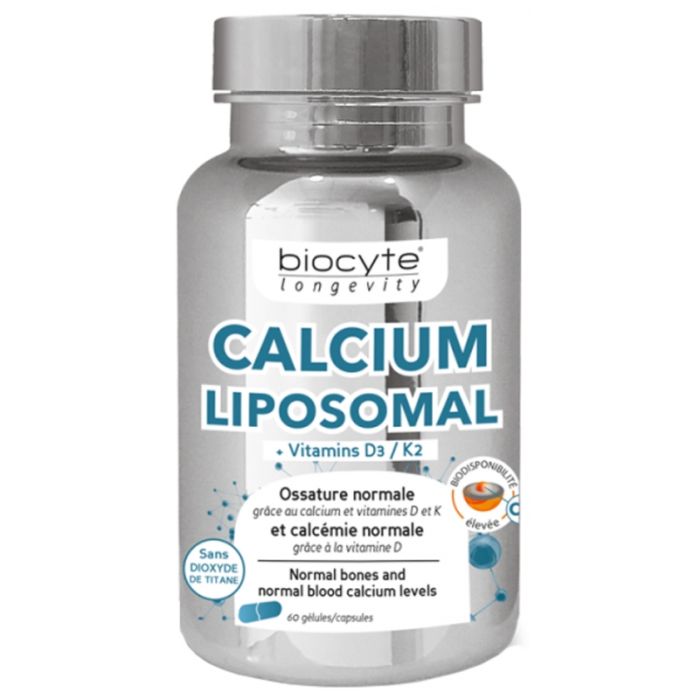BIOCYTE Calcium Vitamines D3 + K2 - 60 gélules