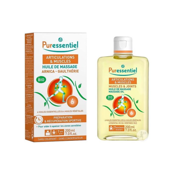 PURESSENTIEL EFFORT MUSCULAIRE HUILE DE MASSAGE BIO 200ML