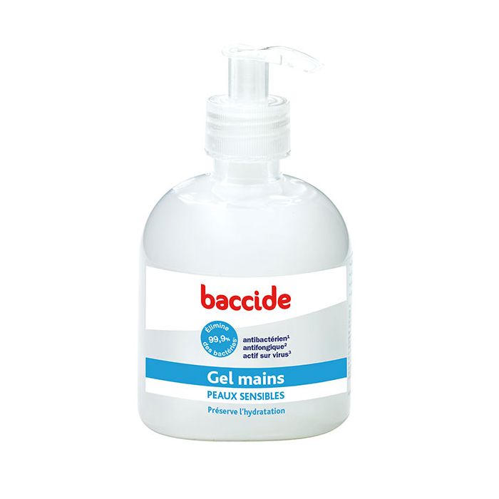 BACCIDE Gel Mains Hydroalcoolique Peaux Sensibles 300ml