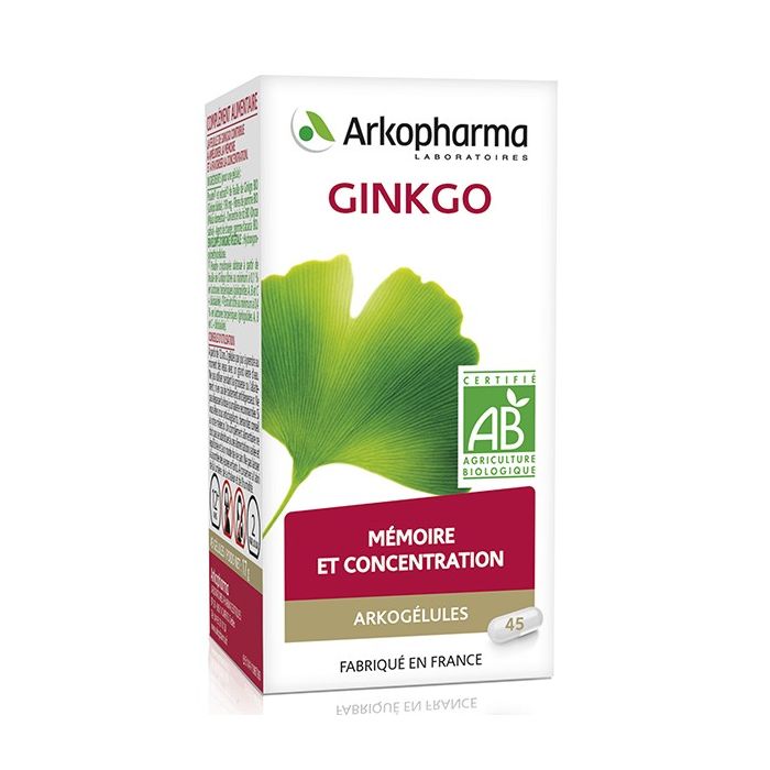 ARKOGELULES GINKGO ARKOPHARMA 45 GELULES