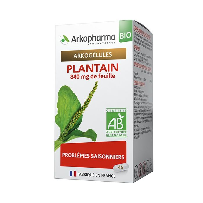 ARKOGELULES PLANTAIN ARKOPHARMA 45 GELULES