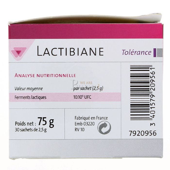 Sachets lactibiane tolerance pileje 2,5g x 30
