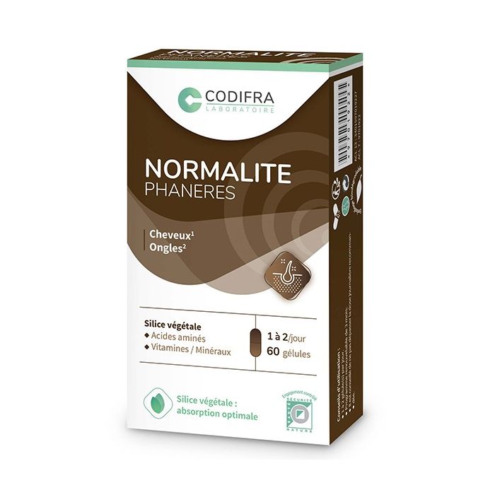 NORMALITE PHANERES LABORATOIRE CODIFRA 60 GELULES
