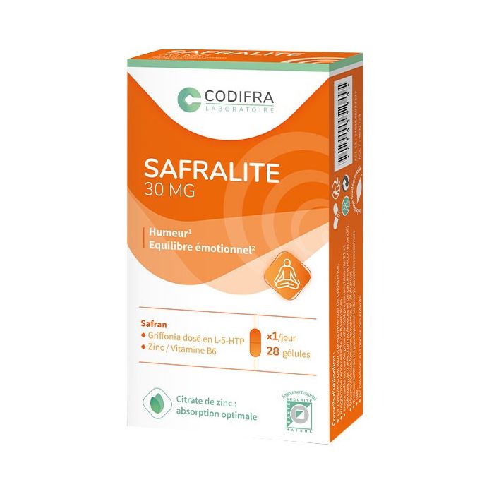 SAFRALITE 30MG LABORATOIRE CODIFRA 28 GELULES