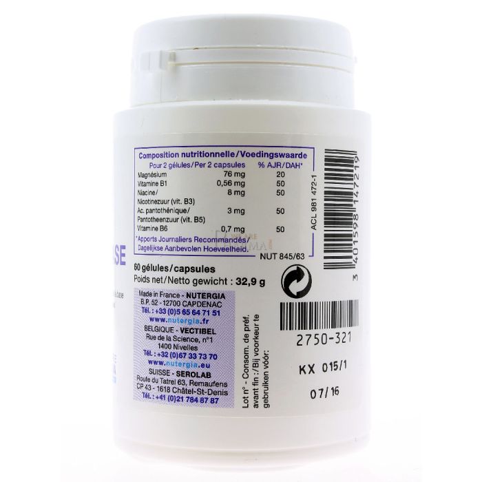 ERGYBASE NUTERGIA 60 GELULES