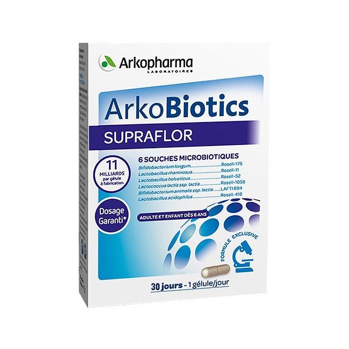 Ferments lactiques arkopharma supraflor 30 gelules