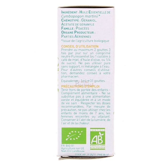  puressentiel huile essentielle de palmarosa 10ml