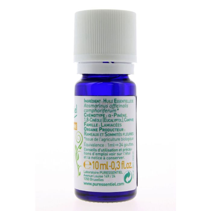  puressentiel huile essentielle de romarin a camphre 10ml