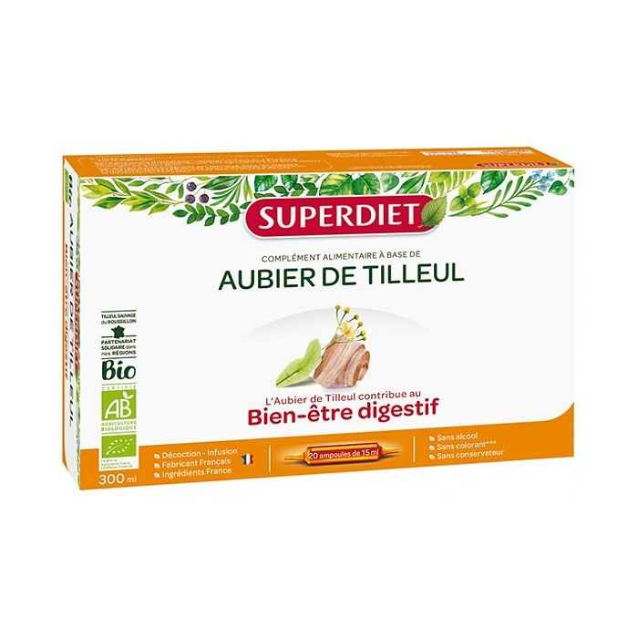 SUPER DIET AUBIER DE TILLEUL BIO 20 AMPOULES