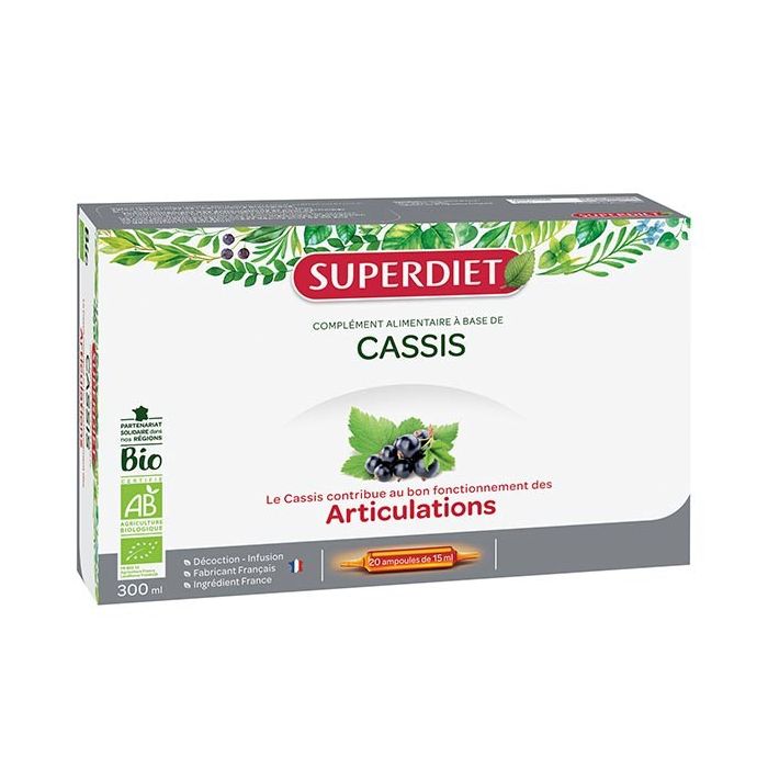 SUPER DIET CASSIS BIO 20 AMPOULES