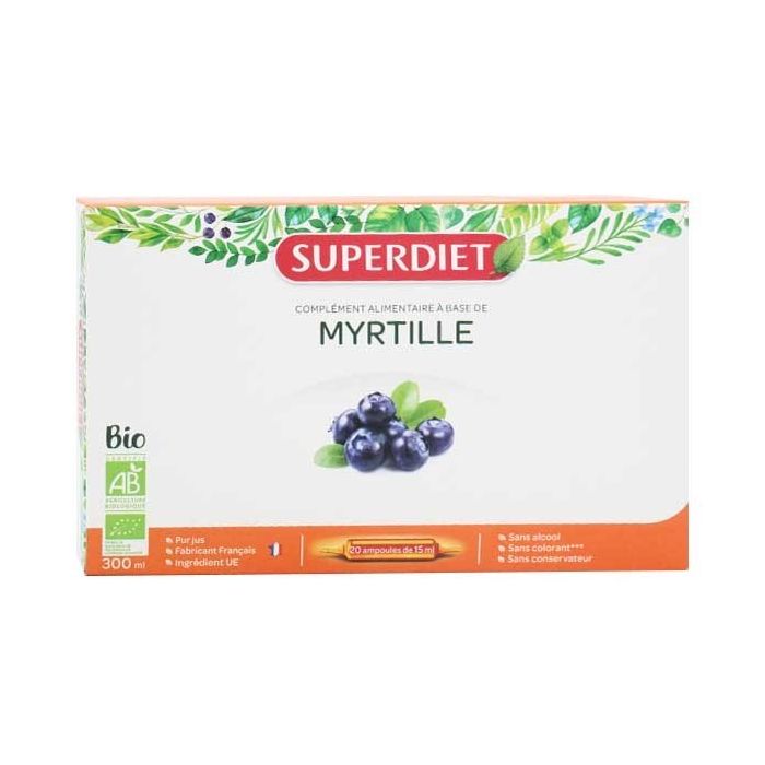 SUPER DIET MYRTILLE BIO 20 AMPOULES
