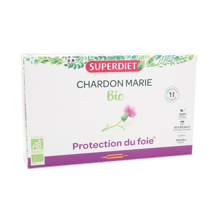 SUPER DIET CHARDON MARIE DIGESTION 20 AMPOULES