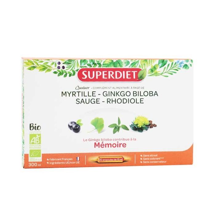 SUPER DIET QUATUOR MEMOIRE 20 AMPOULES