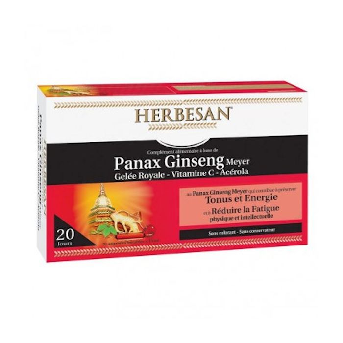 Herbesan ginseng gelee royale vitamine c acerola - renforcez votre vitalite