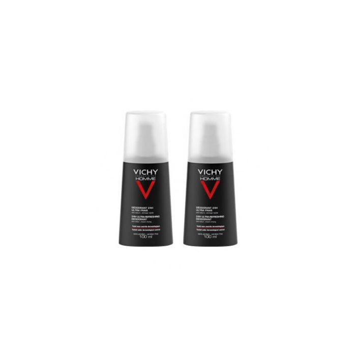 VICHY Homme Déodorant 24H Ultra-Frais Spray 2x100ml