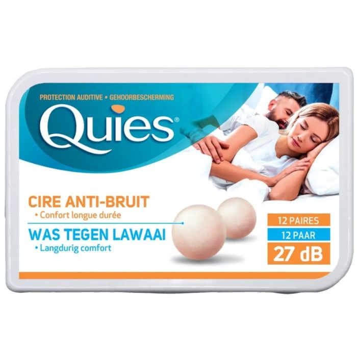 QUIES PROTECTION AUDITIVE CIRE NATURELLE 12 PAIRES