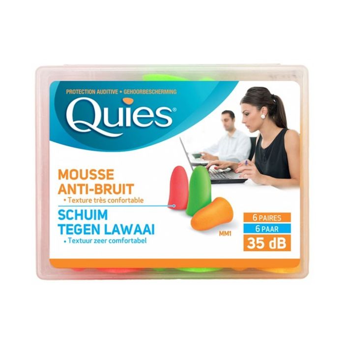 quies protection auditive mousse fluo 6 paires discretion et efficacite