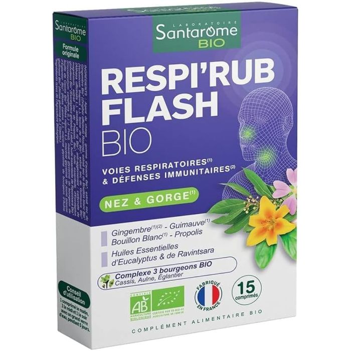 Flash RespirRub 15 comprimés Santarome Bio