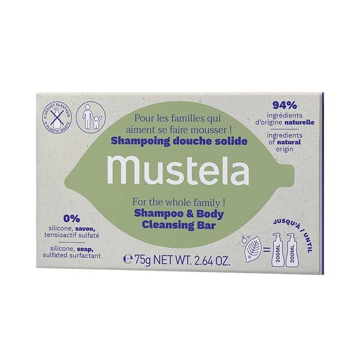 Mustela 75g shampoing douche solide
