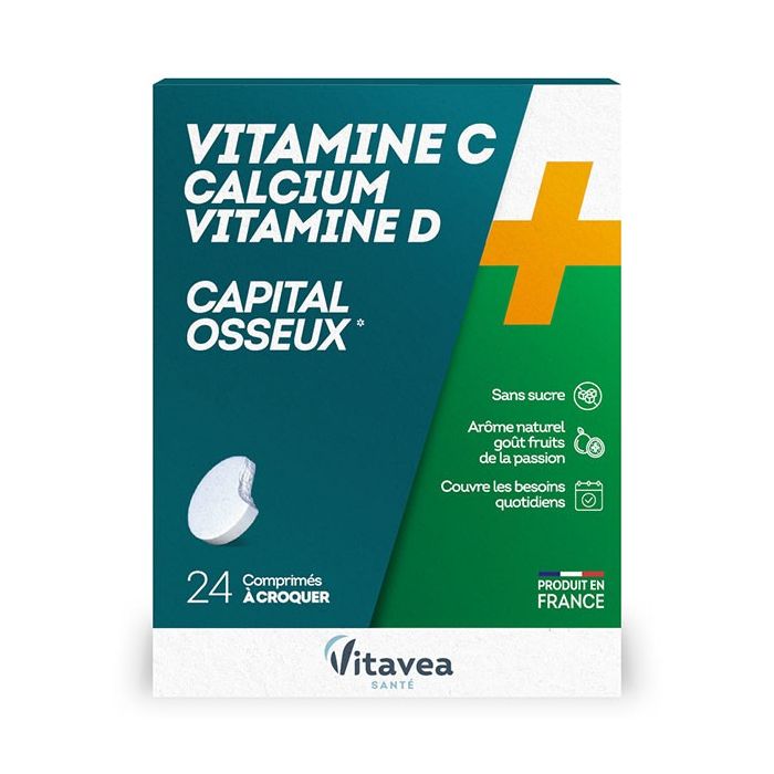 NUTRISANTE Vitamine C + Calcium Vitamine D 24 comprimés