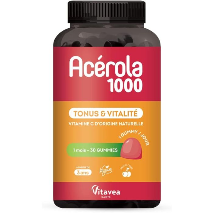vitavea acerola 1000 comprimes a croquer 30 gummies