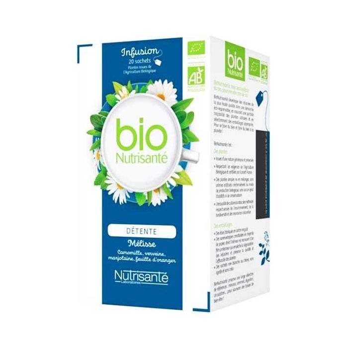 infusion 20 sachets bio détente Nutrisanté 