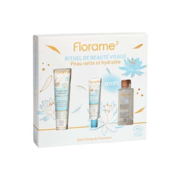 Fluide Hydratant Peau Nette et Hydratée Coffret Florame