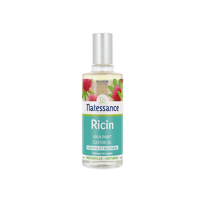 NATESSANCE Huile RICIN Fortifie et Régenère Cheveux et Ongles 50ml