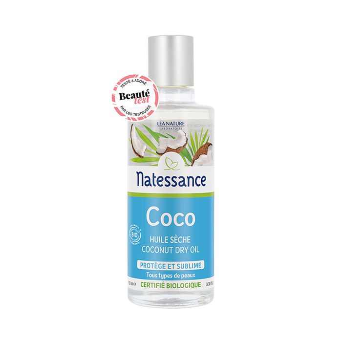 NATESSANCE Huile Sèche Coco BIO Protège et Sublime 100ml