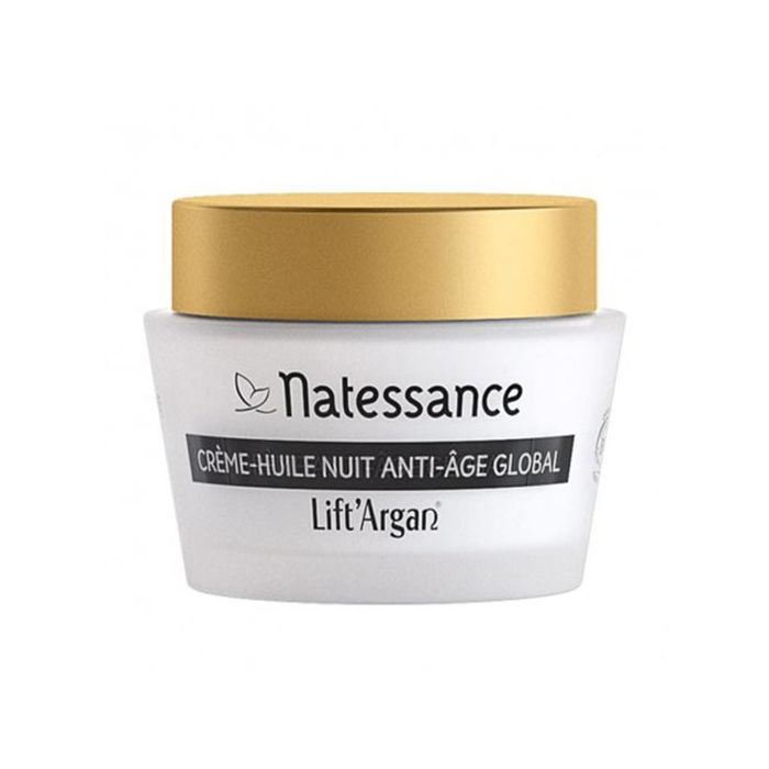 50 ml Crème Huile Nuit Anti-Age Global Bio Natessance Lift Argan 