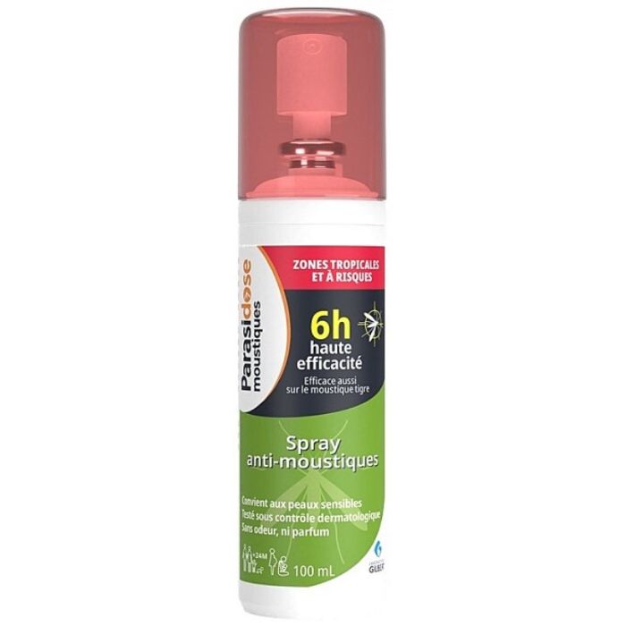 100ml Parasidose Spray Anti Moustique 6H Zones Tropicales