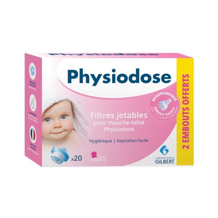 Filtres pour Mouche Bébé Jetables Physiodose x20 filtres + 2 embouts