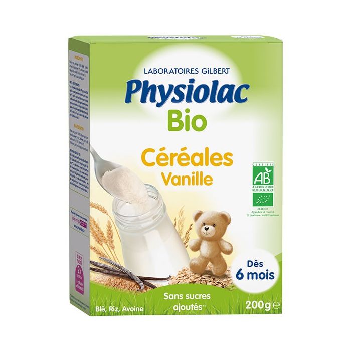 Vanille Bio +6m 200g Céréales PHYSIOLAC 