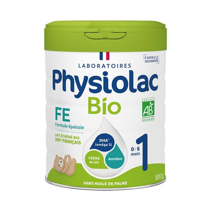 Lait 1er Age Formule Epaissie Bio PHYSIOLAC 800g 
