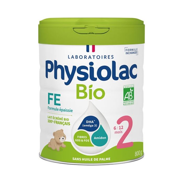 Lait Infantile Bio Epaissi 2ème Age 800g PHYSIOLAC