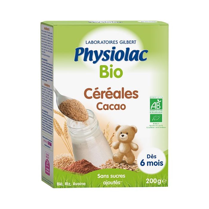 200g PHYSIOLAC Cacao Bio Cereales 6m+ 
