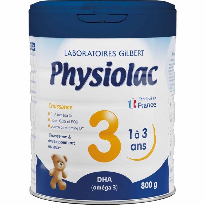 Lait 3eme age physiolac - 800g de croissance