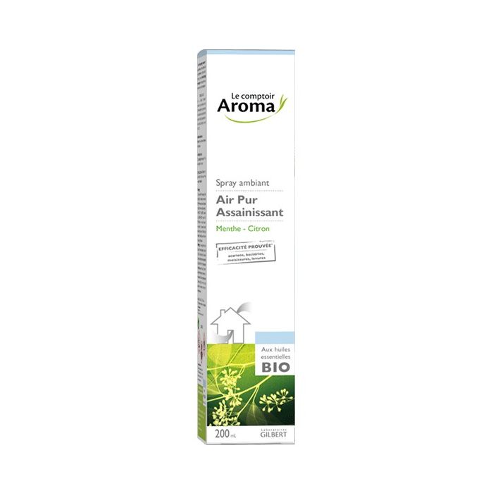 Bio menthe citron 200ml air pur spray ambiant assainissant le comptoir aroma